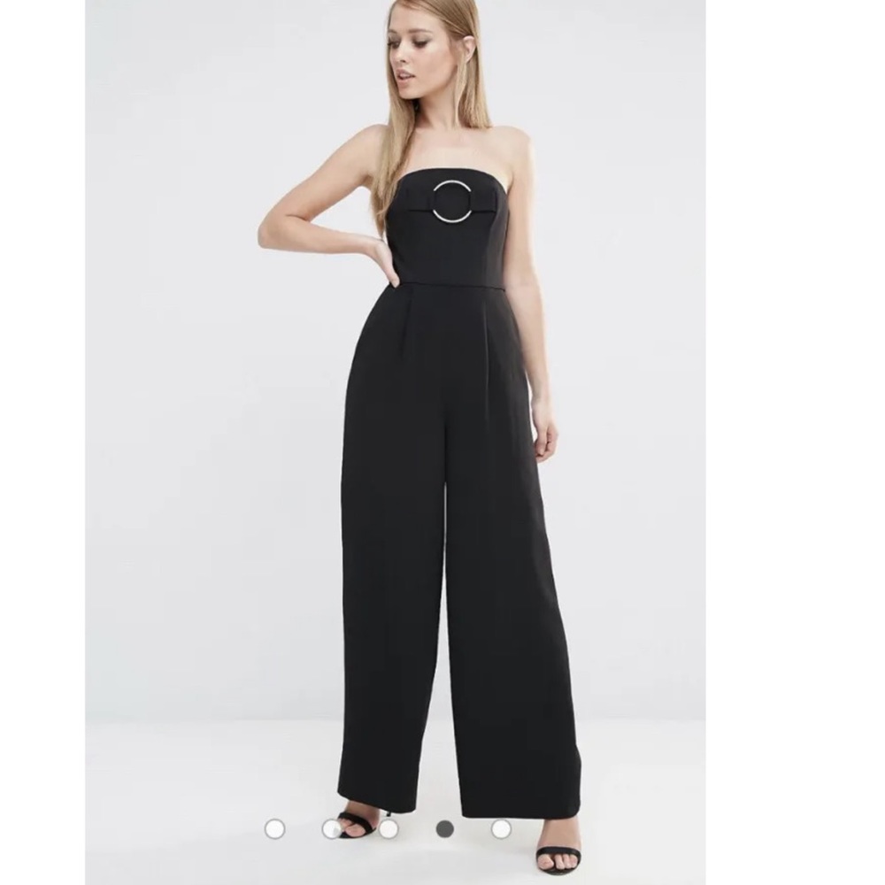 C/MEO Collective Black Strapless Jumpsuit